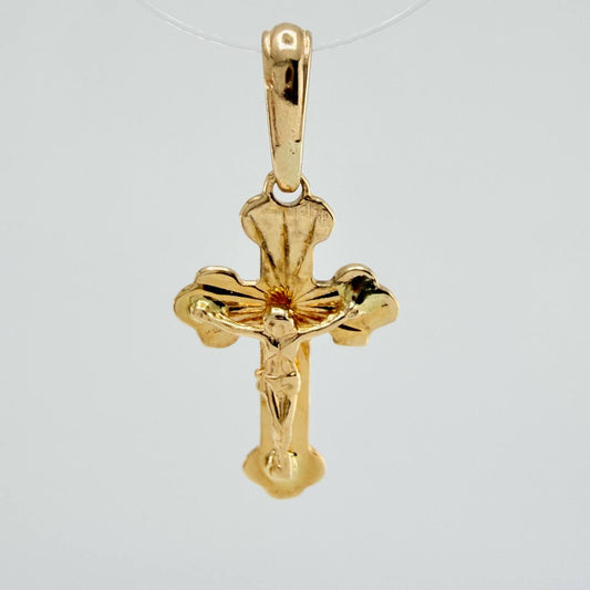 Dije Cruz Cristo 1.25gr / 1 in / Oro Amarillo 18K &