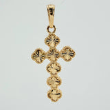 Clover Cross Pendant 2.6gr / 1 1/2 in / Spanish National Yellow Gold 18K %