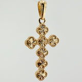 Clover Cross Pendant 2.6gr / 1 1/2 in / Spanish National Yellow Gold 18K %