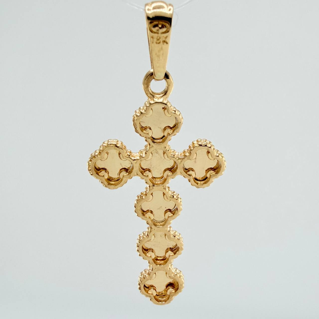 Clover Cross Pendant 2.5gr / 1 1/2 in / Spanish National Yellow Gold 18K %