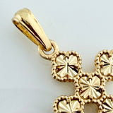 Clover Cross Pendant 2.5gr / 1 1/2 in / Spanish National Yellow Gold 18K %