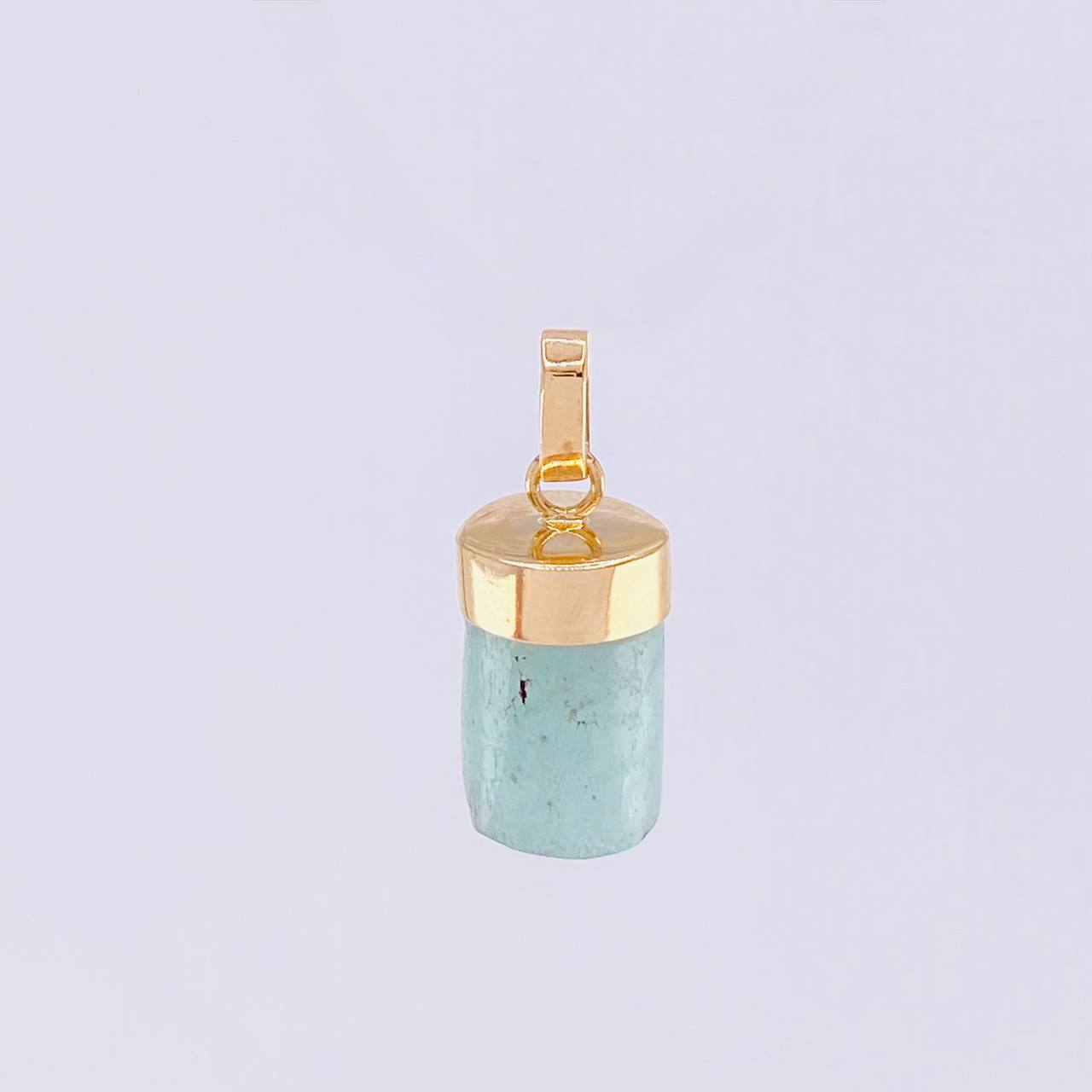 Pendant Rough Emerald 1.9g / 3/4 in Yellow Gold 18K