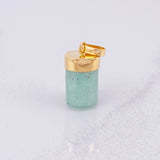 Pendant Rough Emerald 1.9g / 3/4 in Yellow Gold 18K