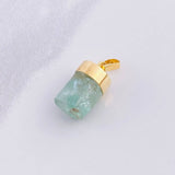Pendant Rough Emerald 2g / 3/4 in Yellow Gold 18K