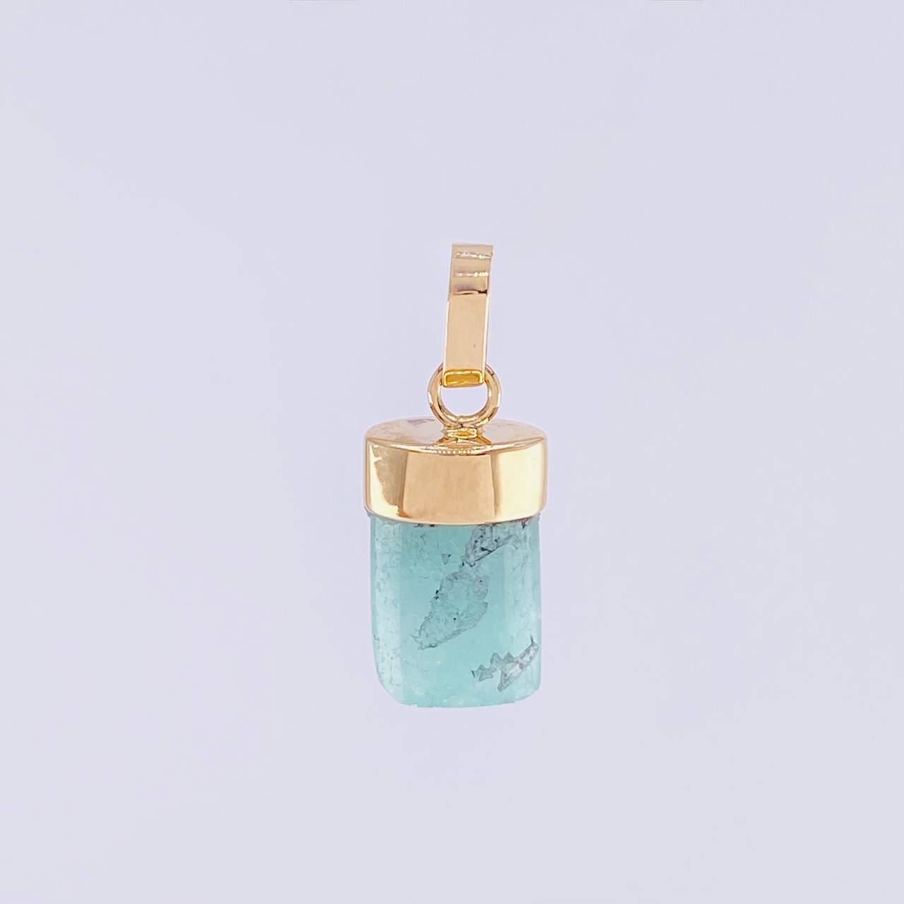 Pendant Rough Emerald 1.25g / 3/4 in 18K Yellow Gold