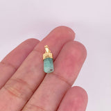 Pendant Rough Emerald 0.8g / 3/4 in 18K Yellow Gold