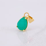 Pendant Teardrop Emerald 1.2pts 1.3g / 3/4 in Yellow Gold 18K