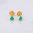 Topos Cuatro Garras Esmeraldas 30pts 0.8g / in / 3.1mm Oro Amarillo 18K