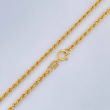Rope Chain 2.4gr / 23 1/2 in / 1.85mm Yellow Gold +3 18K $