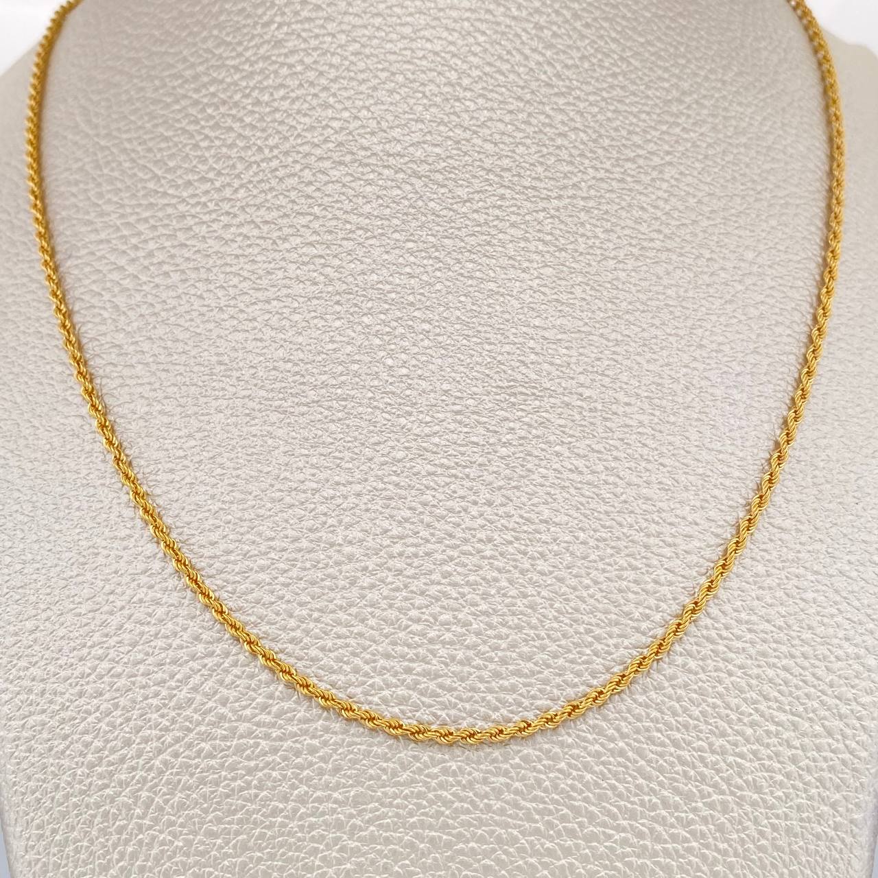 Rope Chain 2.4gr / 23 1/2 in / 1.85mm Yellow Gold +3 18K $