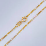Cadena Figaro 1.05gr / 17 3/4 in / 1.35mm Oro Amarillo +1 18K $