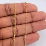 Cadena Figaro 1gr / 17 3/4 in / 1.4mm Oro Amarillo +1 18K $