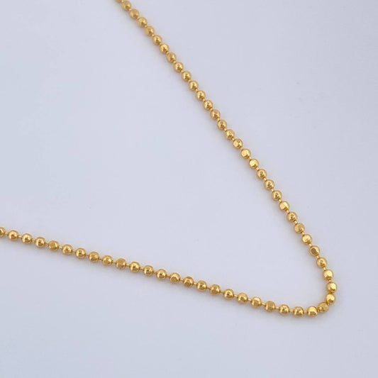 Cadena Militar 2.1gr / 17 3/4 in / 1.04mm Oro Amarillo +3 18K $