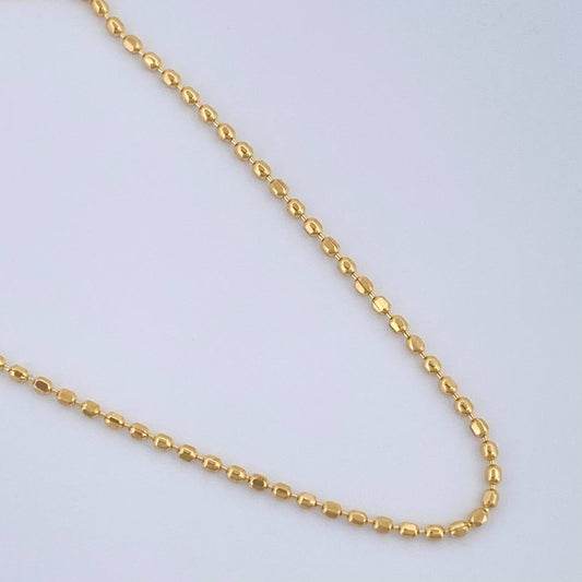 Cadena Militar 1.4gr / 17 3/4 in / 0.55mm Oro Amarillo +3 18K $