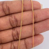 Cadena Mini Cubana 2.6gr / 19 3/4 in / 0.98mm Oro Amarillo +1 18K $