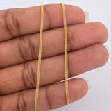 Cadena Cubana Reticulada 1.15gr / 18 in / 1.2mm Oro Amarillo +3 18K $