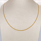 Cadena Cubana Reticulada 1.1gr / 18 in / 1.11mm Oro Amarillo +3 18K $