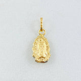 Virgin of Guadalupe Silhouette Pendant 0.5gr / 3/4 in / Yellow Gold 18K ©