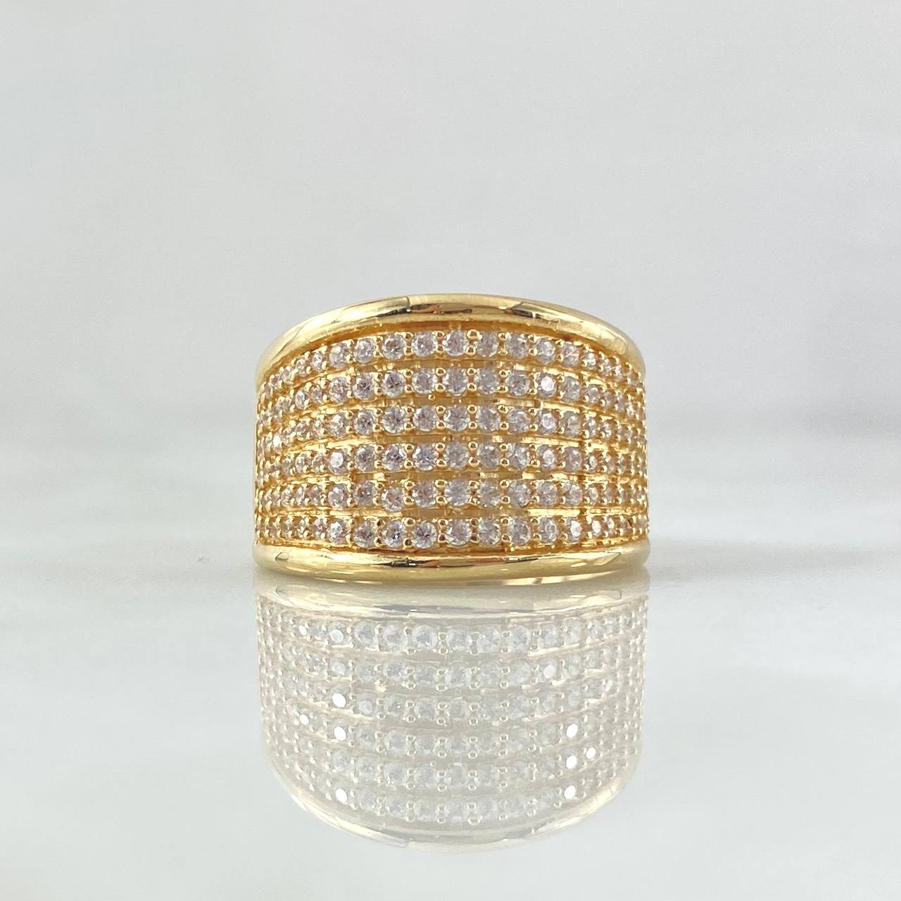 Infinite Churumbela Ring 7.15gr / Size 6 3/4 / White Zircons 18K Yellow Gold