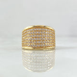 Infinite Churumbela Ring 7.15gr / Size 6 3/4 / White Zircons 18K Yellow Gold