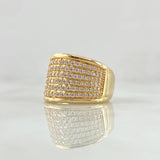 Infinite Churumbela Ring 7.15gr / Size 6 3/4 / White Zircons 18K Yellow Gold