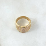 Infinite Churumbela Ring 7.15gr / Size 6 3/4 / White Zircons 18K Yellow Gold