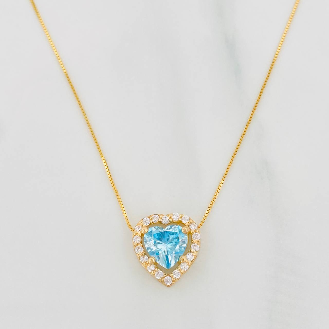 Venetian Chain Set + Moissanite Heart Pendant 1.02 cts / 2.5g / 18 in 18K Yellow Gold