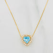 Venetian Chain Set + Moissanite Heart Pendant 1.02 cts / 2.5g / 18 in 18K Yellow Gold