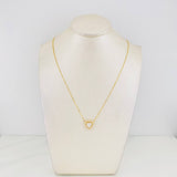 Venetian Chain Set + Moissanite Heart Pendant 1.02 Qts / 2.45g / 18 in Yellow Gold 18K