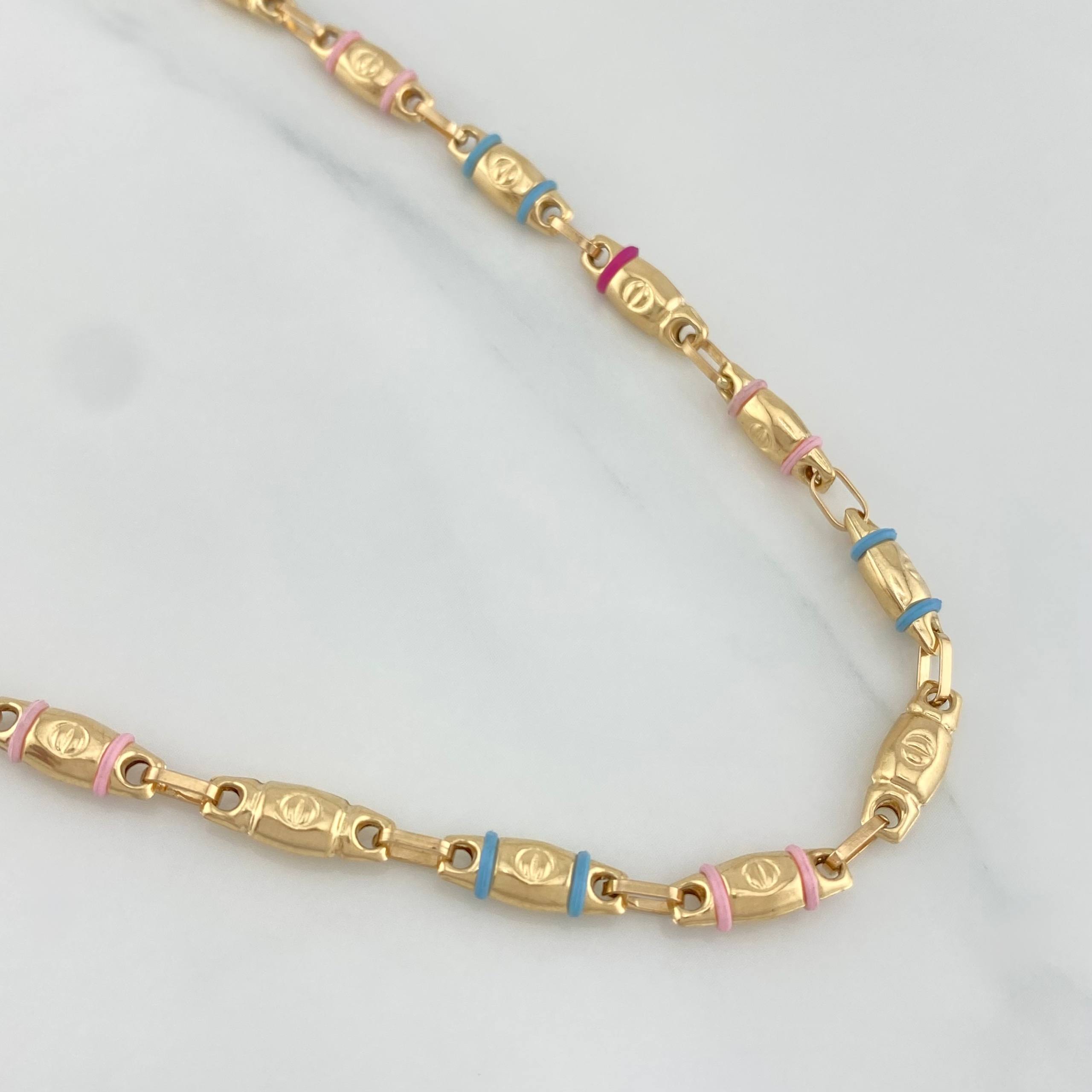 Rustic Screw Chain 12.05 g / 24 in / 4.35 mm 18K Yellow Gold