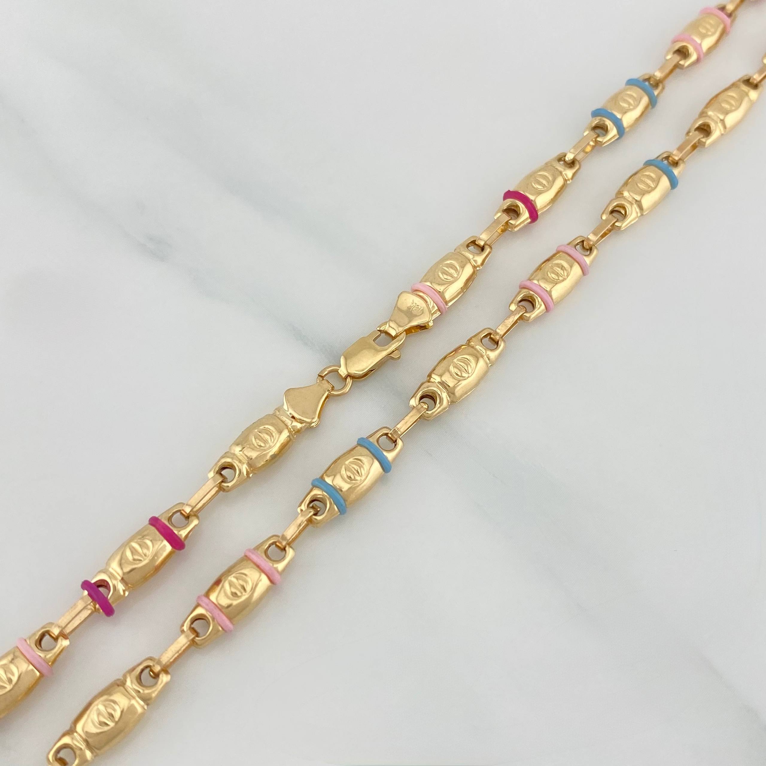 Rustic Screw Chain 12.05 g / 24 in / 4.35 mm 18K Yellow Gold