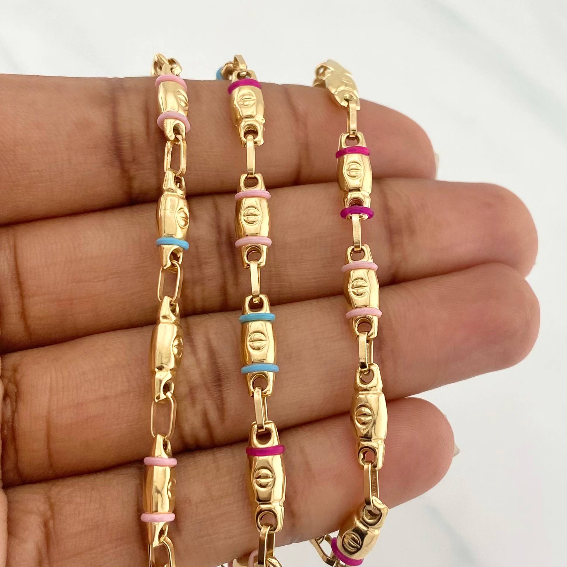 Rustic Screw Chain 12.05 g / 24 in / 4.35 mm 18K Yellow Gold