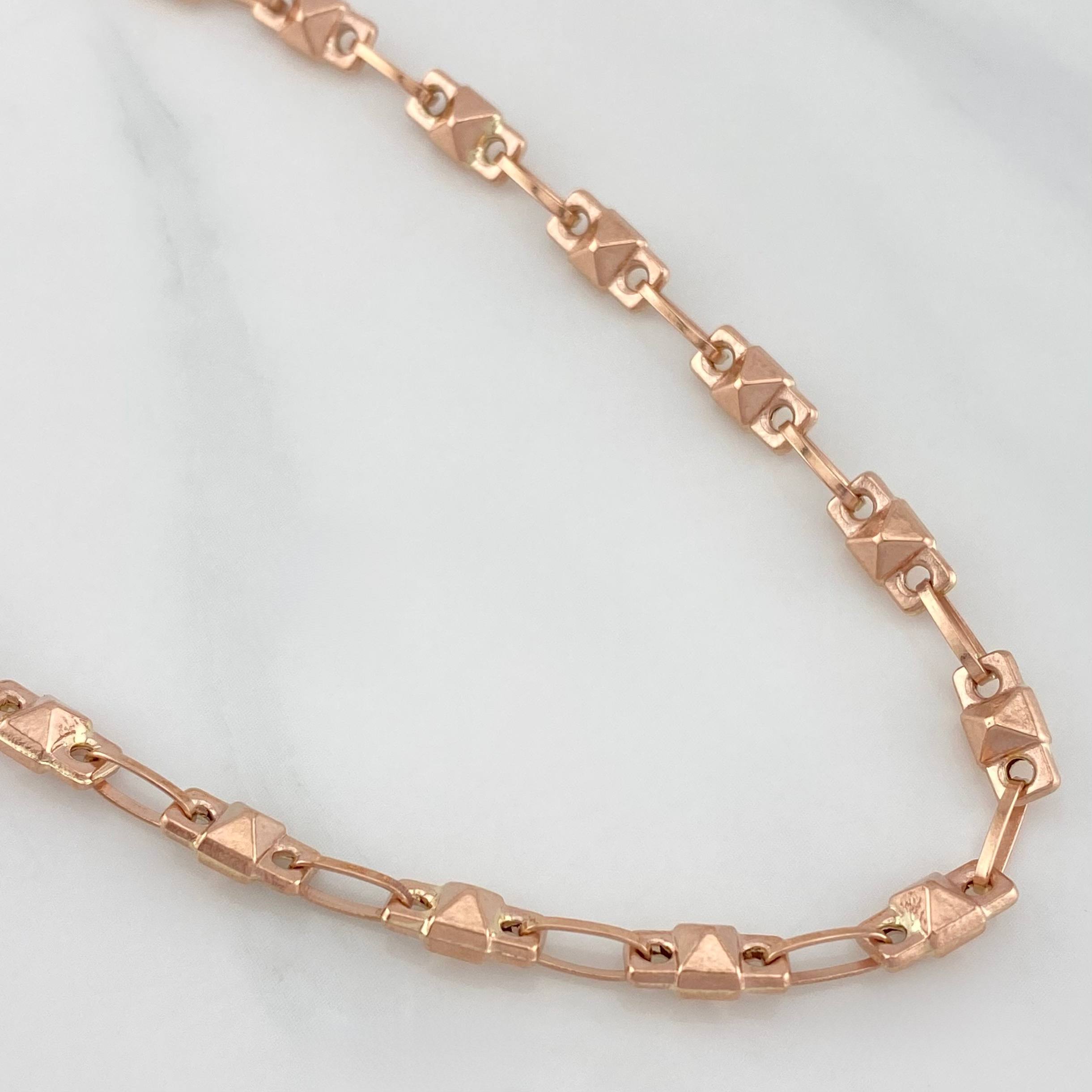 Cadena Rustica 9.4 g / 20 in / 4 mm Oro Rosa 18K