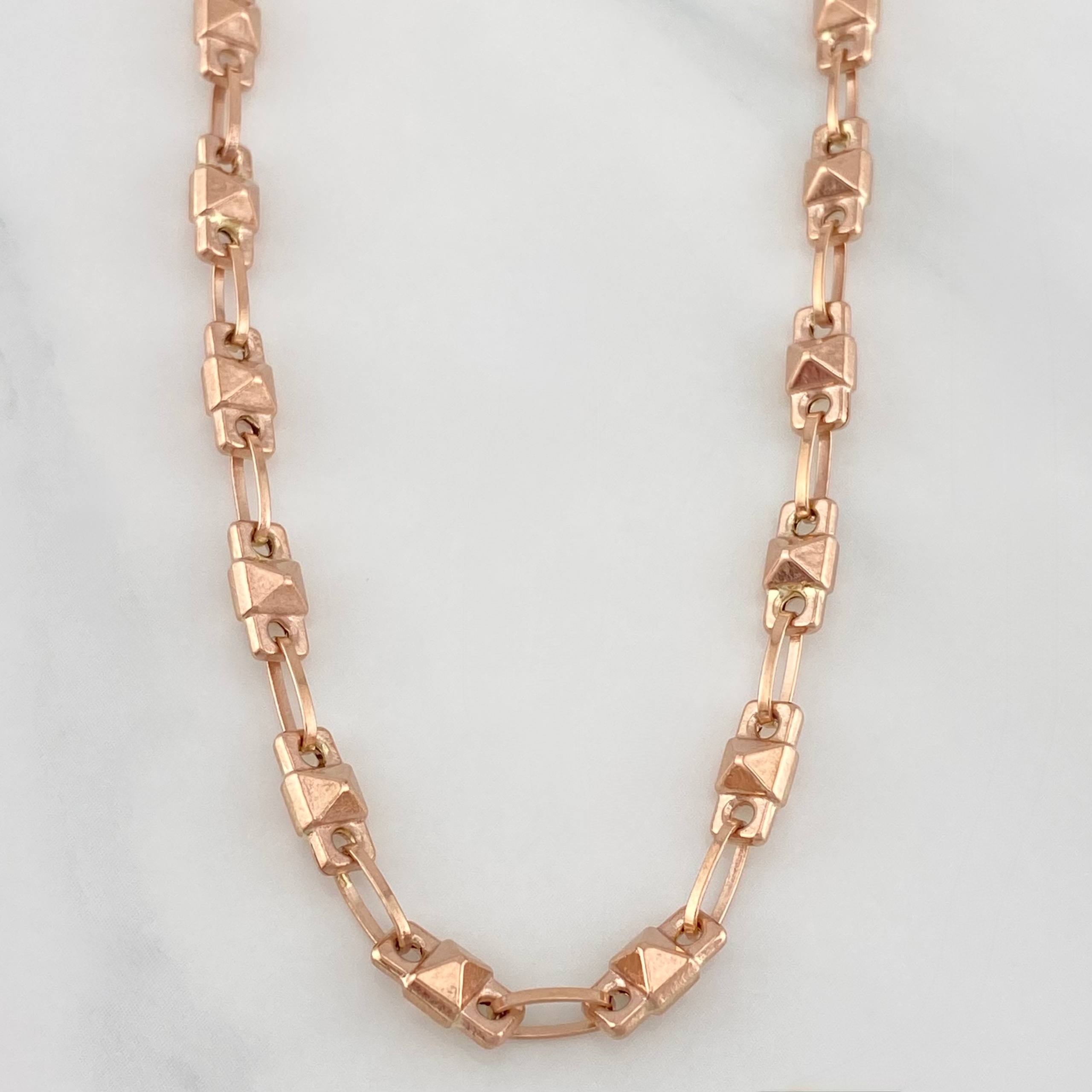 Cadena Rustica 9.4 g / 20 in / 4 mm Oro Rosa 18K