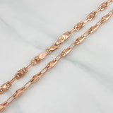 Cadena Rustica 9.4 g / 20 in / 4 mm Oro Rosa 18K