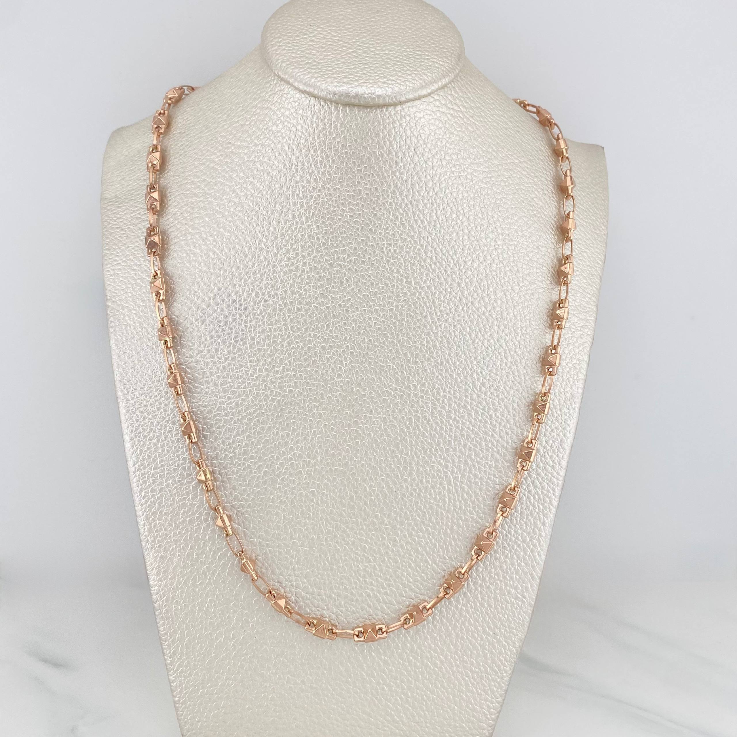 Cadena Rustica 9.4 g / 20 in / 4 mm Oro Rosa 18K