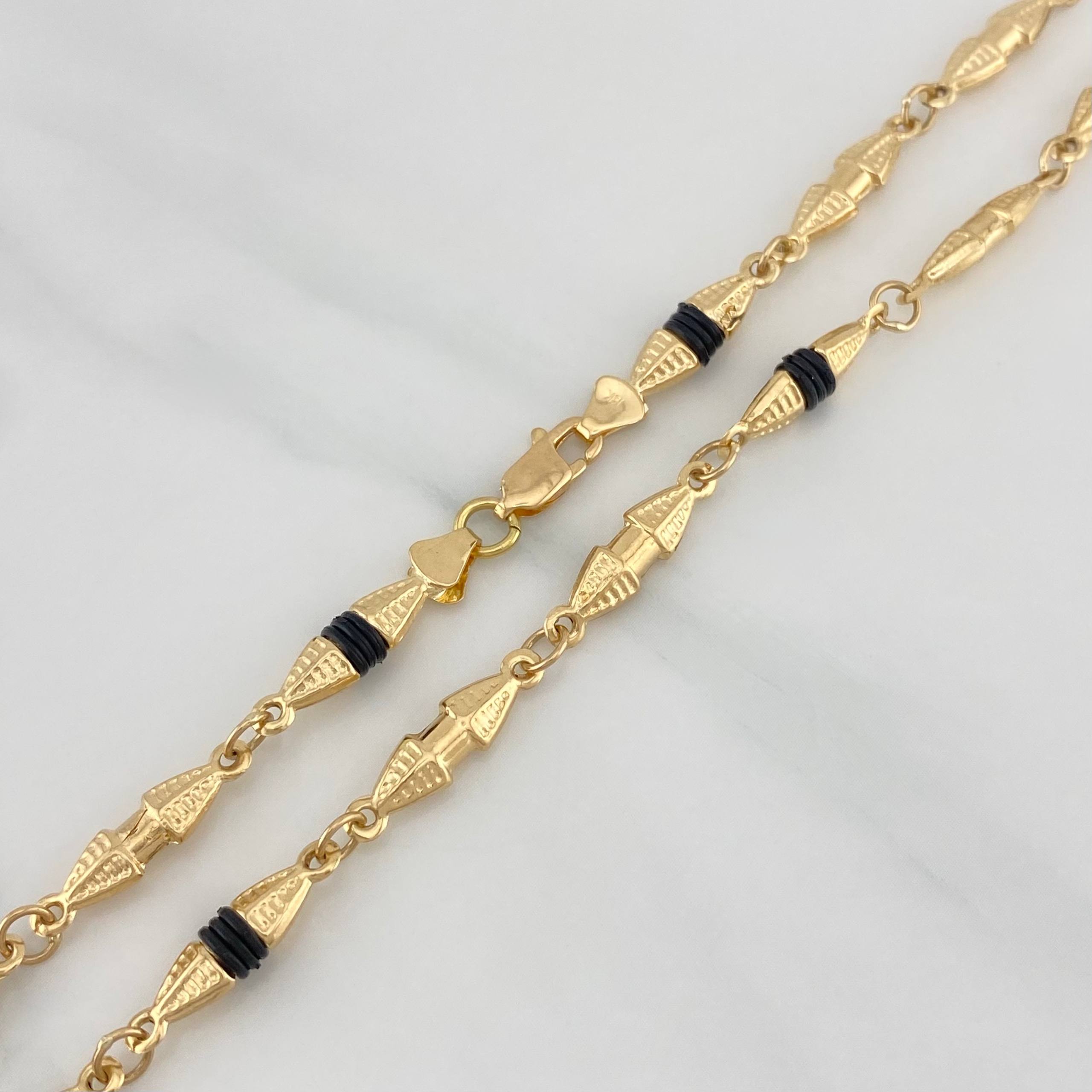 Cadena Rustica Dubai 10.5 g / 24 3/4 in / 3.7 mm Oro Amarillo 18K