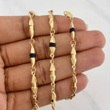 Cadena Rustica Dubai 10.5 g / 24 3/4 in / 3.7 mm Oro Amarillo 18K
