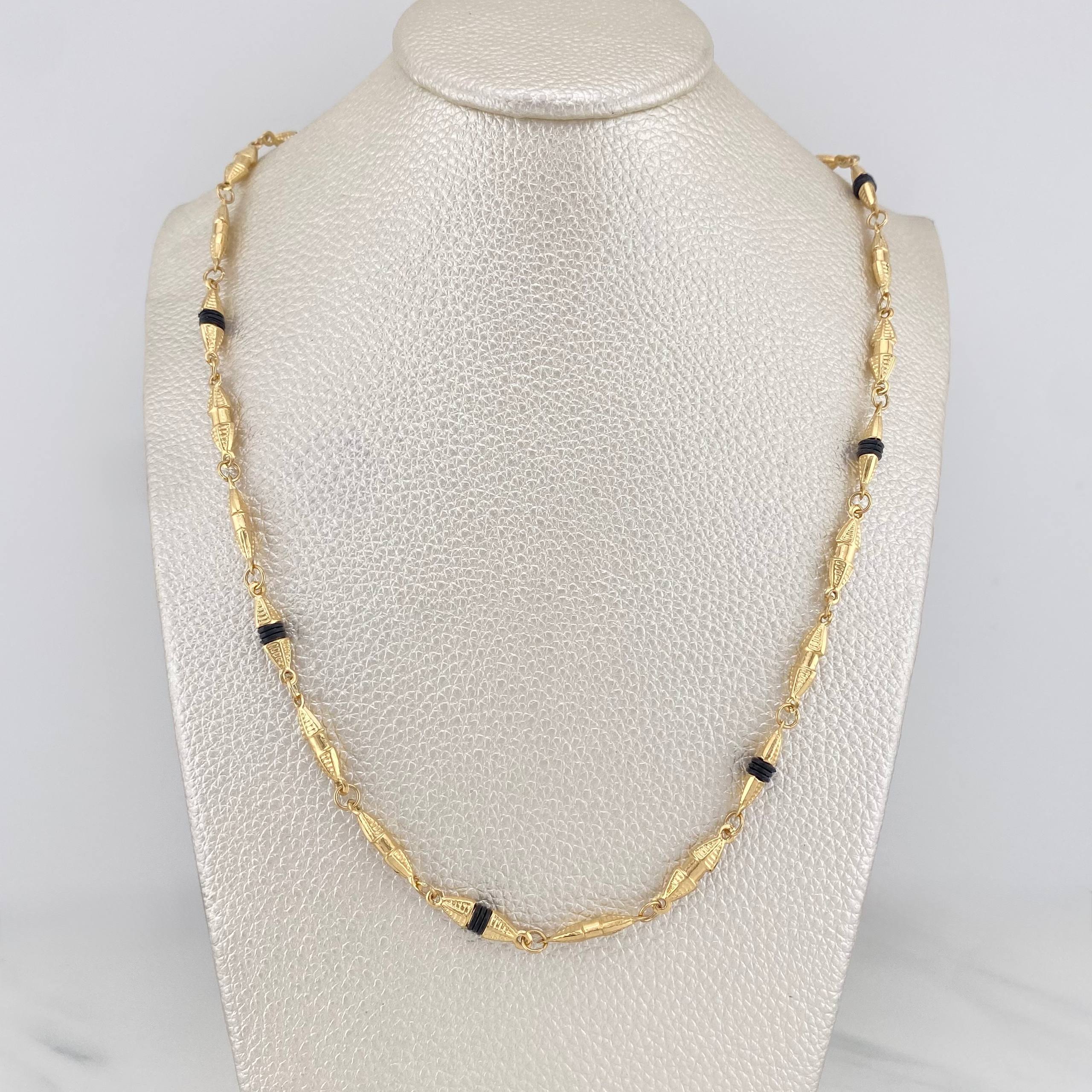 Cadena Rustica Dubai 10.5 g / 24 3/4 in / 3.7 mm Oro Amarillo 18K