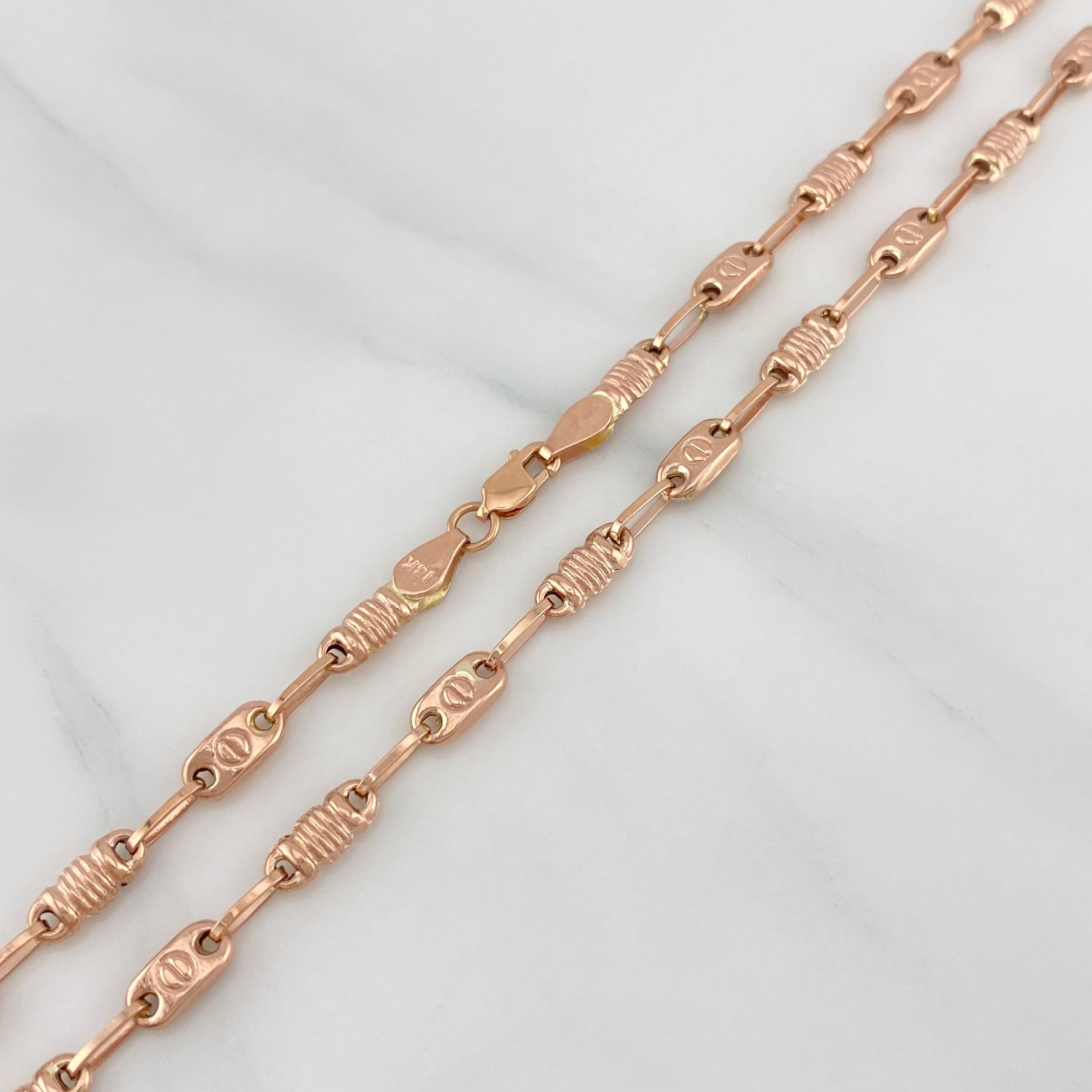 Rustic Screw Chain 8.7 g / 20 1/4 in / 3.95 mm 18K Rose Gold