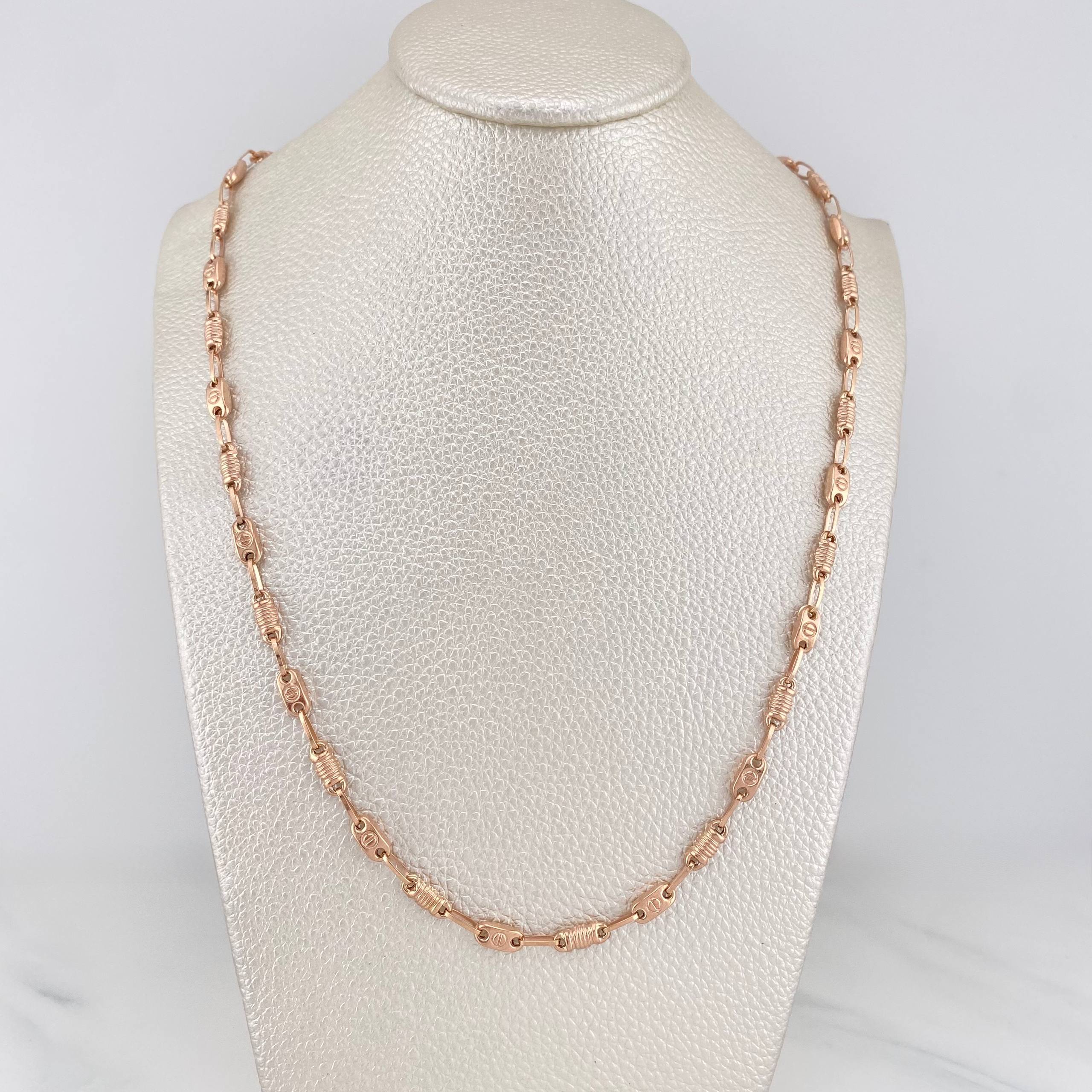 Rustic Screw Chain 8.7 g / 20 1/4 in / 3.95 mm 18K Rose Gold