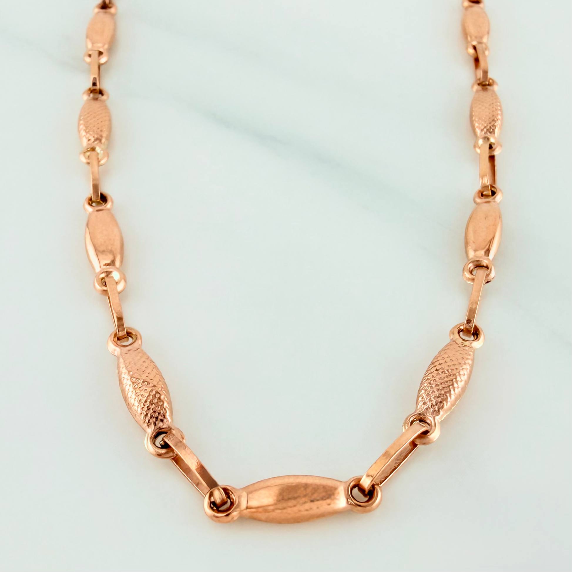 Cadena Rustica Eslabon 7.9 g / 20 1/2 in / 3.25 mm Oro Rosa 18K