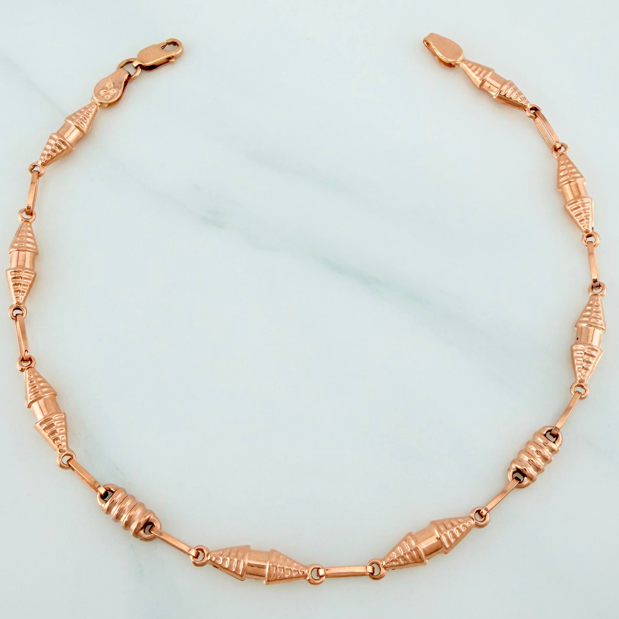 Pulso Rustico Dubai 3.45 g / 8 1/4 in / 1.55 mm Oro Rosa 18K