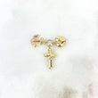 Pendant Three Charms 0.95gr / 2cm / "Cross-Heart-Anchored" 18K Yellow Gold