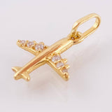 Dije Avion 0.9gr / 3/4 in / Oro Amarillo 18K