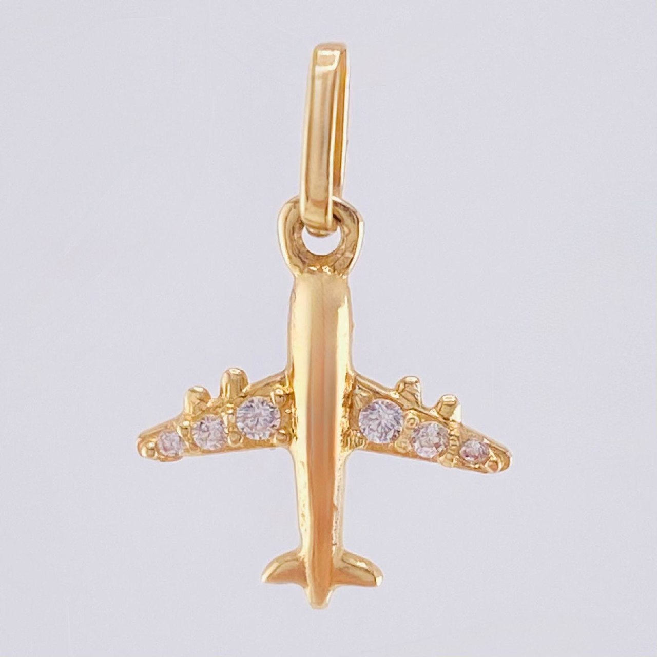 Dije Avion 0.9gr / 3/4 in / Oro Amarillo 18K