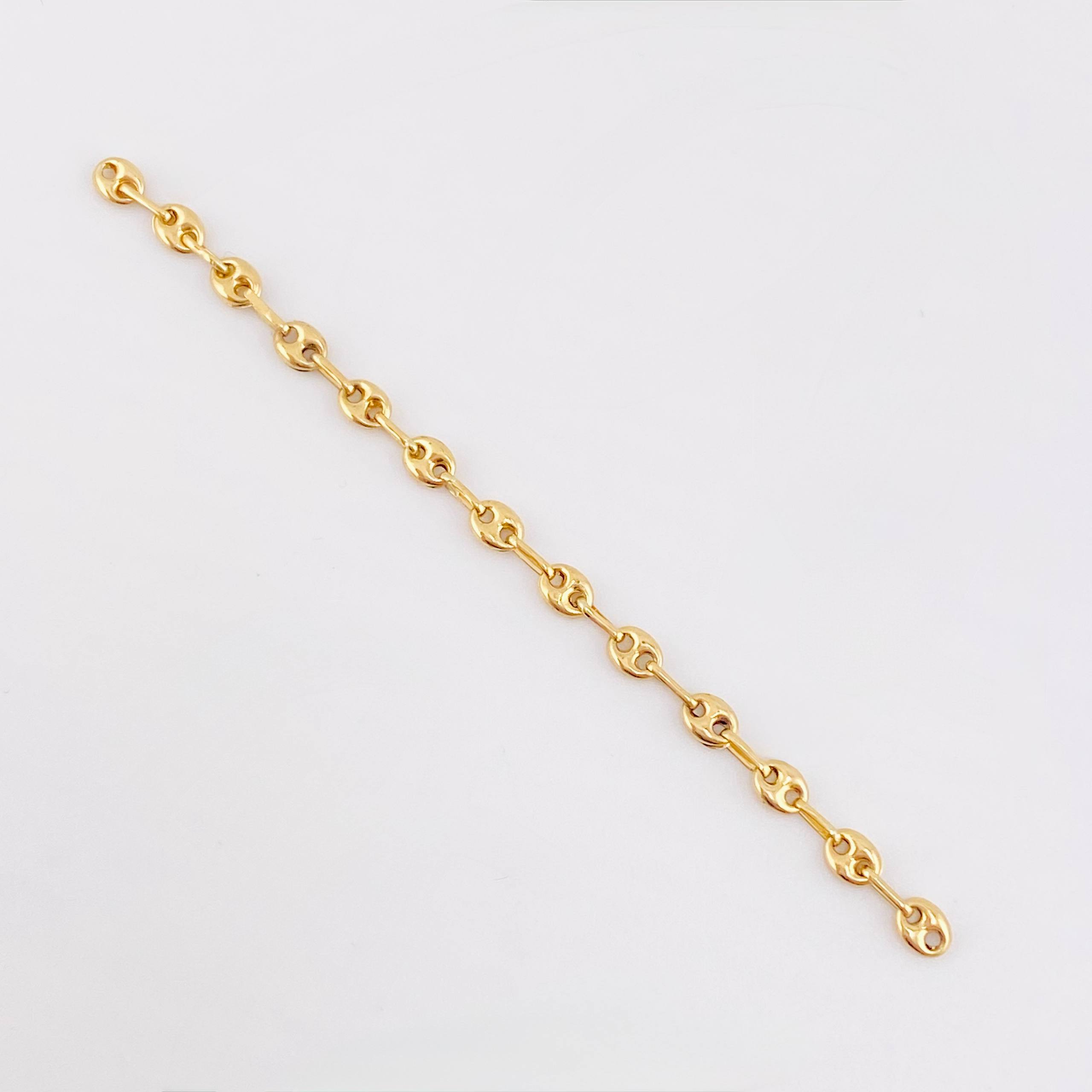 Herraje Retazo GC 13 Eslabones 0.8gr / 3 1/4 in / 3.3mm Oro Amarillo 18K
