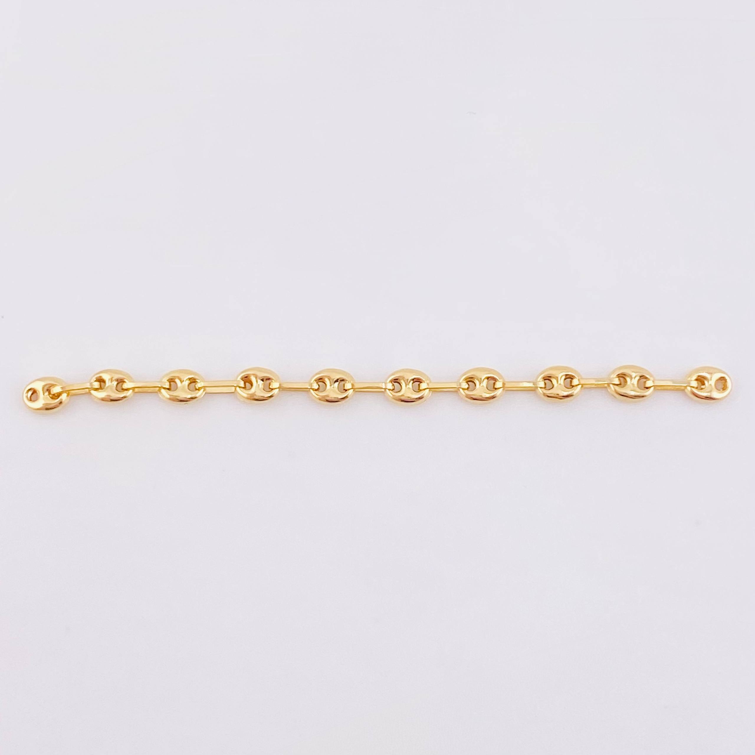 Herraje Retazo GC 10 Eslabones 0.65gr / 2 1/2 in / 3.3mm Oro Amarillo 18K