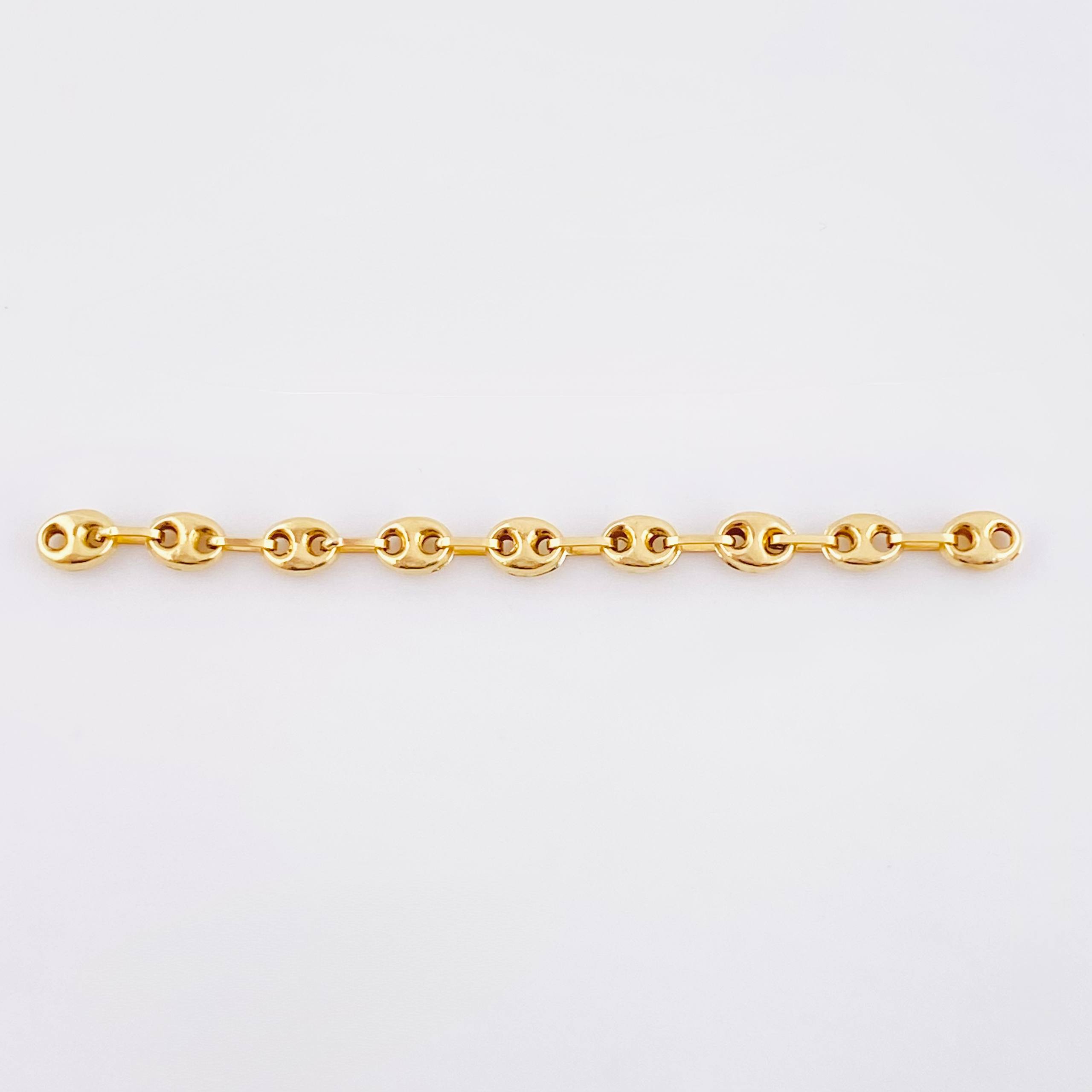 Herraje Retazo GC 9 Eslabones 0.9gr / 2 1/2 in / 4mm Oro Amarillo 18K
