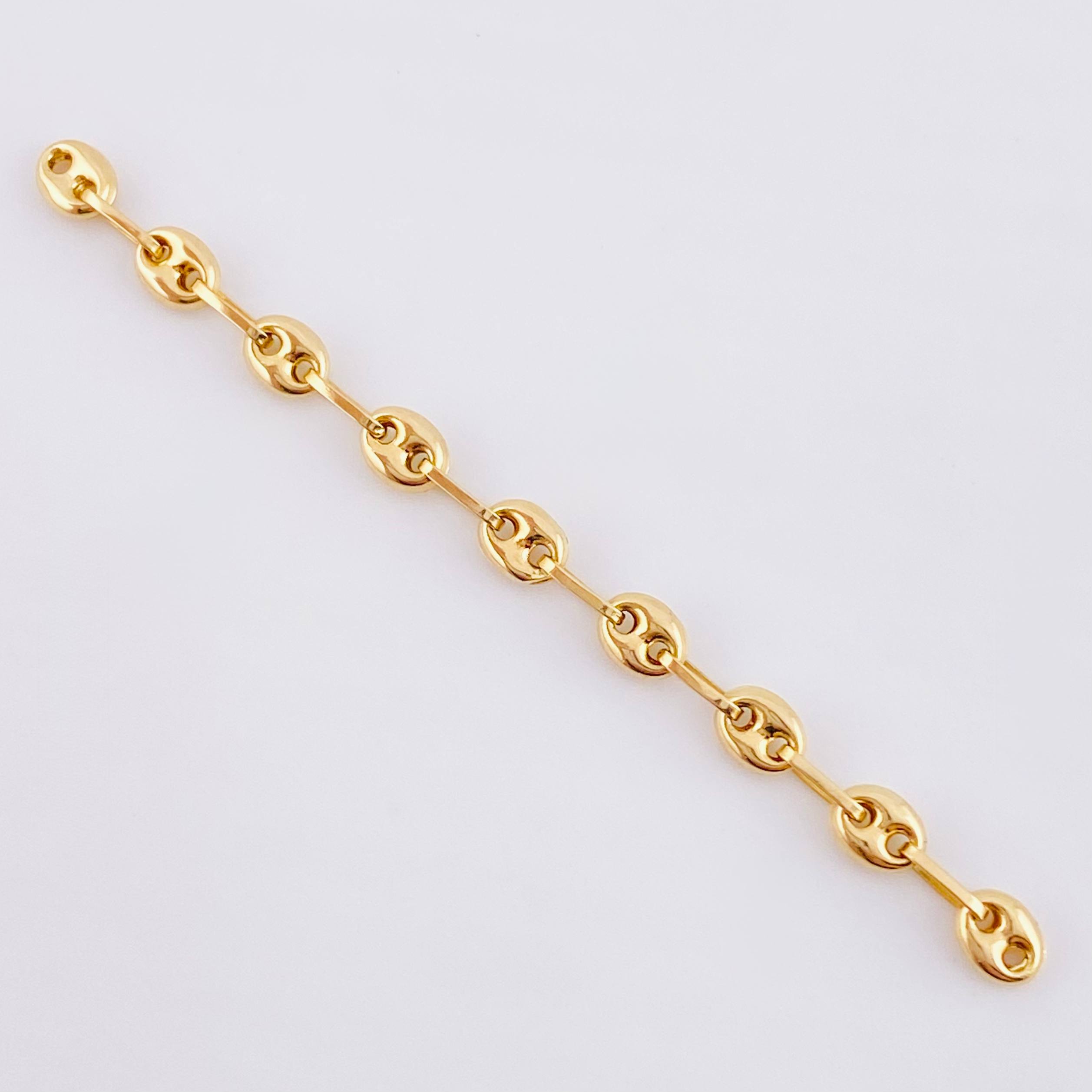 Herraje Retazo GC 9 Eslabones 0.6gr / 2 1/4 in / 3.3mm Oro Amarillo 18K